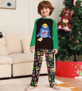 Holiday Pajamas Red Suit Cute Spliced Pattern