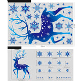 Christmas Elk Snowflake Sticker Decoration Glass Window Kids Room Christmas Wall Stickers Home Decals Decoration