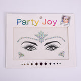 Acrylic Green Resin Diamond Face Sticker Rhinestone Face Sticker Crystal Diamond Eyebrow Sticker Diamond