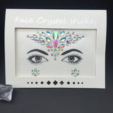 Acrylic Green Resin Diamond Face Sticker Rhinestone Face Sticker Crystal Diamond Eyebrow Sticker Diamond