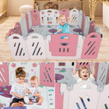 20X2 Panel Baby Playpen Foldable Playard For Baby And Kids Adjustable Shape Play Fence With Safety Lock Gate