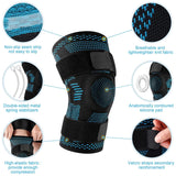 Knitted Breathable Silicone Strap Compression Sports Knee Leg Guards