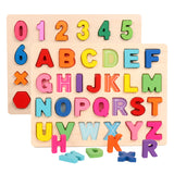 Wooden Puzzle Shape Alphabet Learning Puzzle Toy