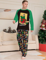 Holiday Pajamas Red Suit Cute Spliced Pattern
