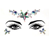 Acrylic Green Resin Diamond Face Sticker Rhinestone Face Sticker Crystal Diamond Eyebrow Sticker Diamond