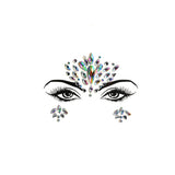 Acrylic Green Resin Diamond Face Sticker Rhinestone Face Sticker Crystal Diamond Eyebrow Sticker Diamond